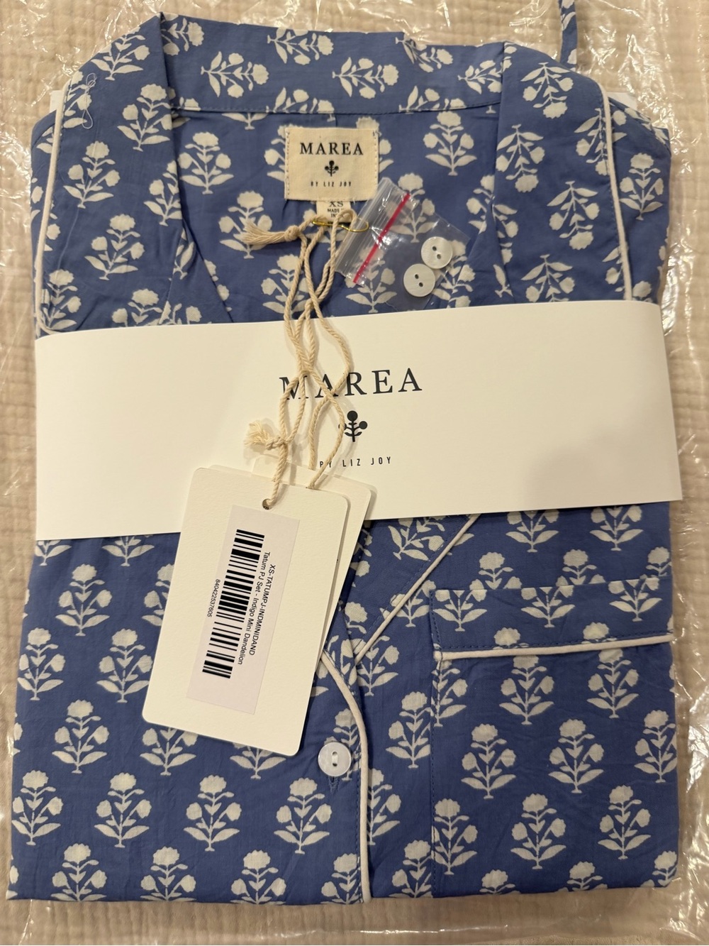 NWT Women's Tatum Pajama Set in Indigo Mini Dandelion - Picture 2 of 3